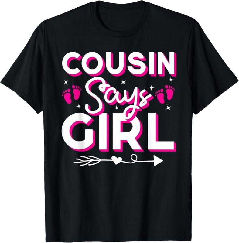 100% Cotton Cousin Says Girl Gender Reveal Party Family Team Pink 2024 T-Shirt Hoodie, Sweatshirt | GrindPrints.com