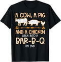 100% Cotton Cow Pig Chicken Walk Bar B Q Bbq Barbecue Grilling Men Women T-Shirt Hoodie, Sweatshirt | GrindPrints.com