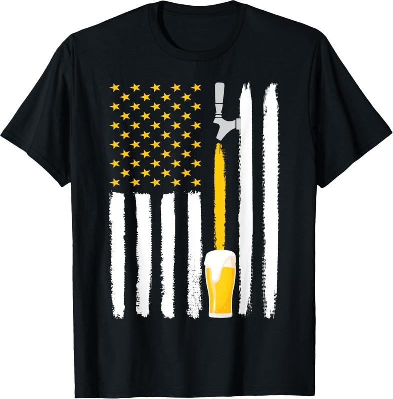 100% Cotton Craft Beer American Flag USA 4th July Brewery T-Shirts, Hoodie, Sweatshirt