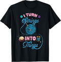100% Cotton Crochet Lover I Turn Strings Things Funny Knitting T-Shirts, Hoodie, Sweatshirt