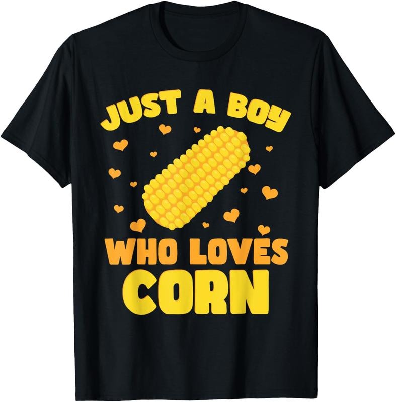 100% Cotton Crop  Farming Corn Maize Just A Boy Who Loves Corn T-Shirt Hoodie, Sweatshirt | GrindPrints.com