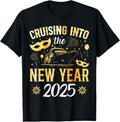 100% Cotton Cruising Into The New Year 2025 Family New Year Trip 2025 T-Shirt Hoodie, Sweatshirt | GrindPrints.com