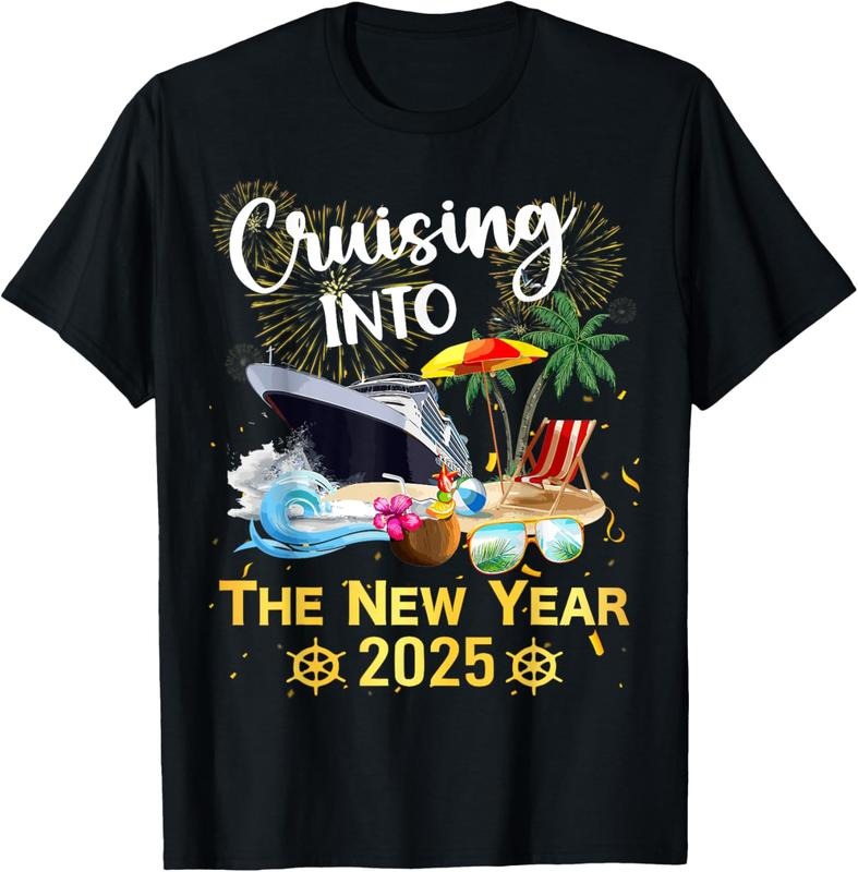 100% Cotton Cruising Into The New Year 2025 T-Shirtstyle{n002}2 T-Shirts, Hoodie, Sweatshirt | GrindPrints.com