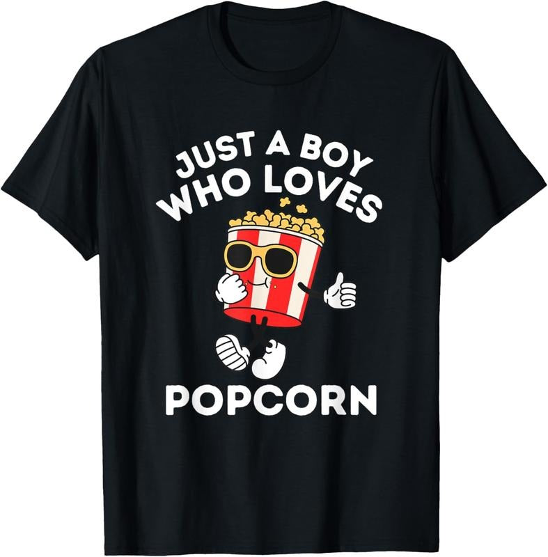 100% Cotton Cute Just A Boy Who Loves Popcorn    5T 4T T-Shirt Hoodie, Sweatshirt | GrindPrints.com