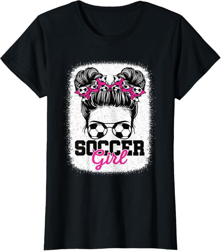 100% Cotton Cute Soccer Girl Soccer Player Women Girls T-Shirt Hoodie, Sweatshirt | GrindPrints.com