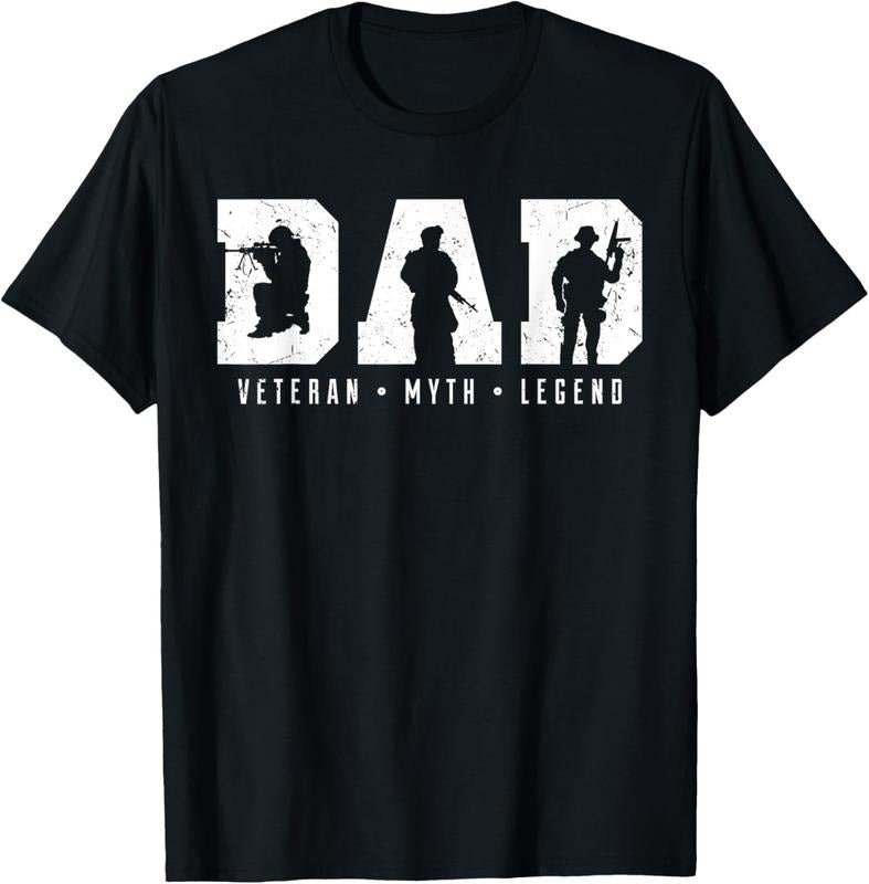 100% Cotton Dad Veteran Myth Legend Dad Military Father Gift T-Shirt Hoodie, Sweatshirt | GrindPrints.com