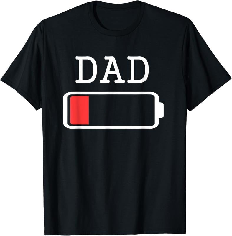 100% Cotton Daddy Low Battery T-Shirt Empty Matching Father Shirts T-Shirt Hoodie, Sweatshirt | GrindPrints.com