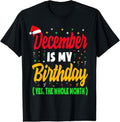 100% Cotton December Birthday Shirts Women Men December Is My Birthday T-Shirt Hoodie, Sweatshirt | GrindPrints.com