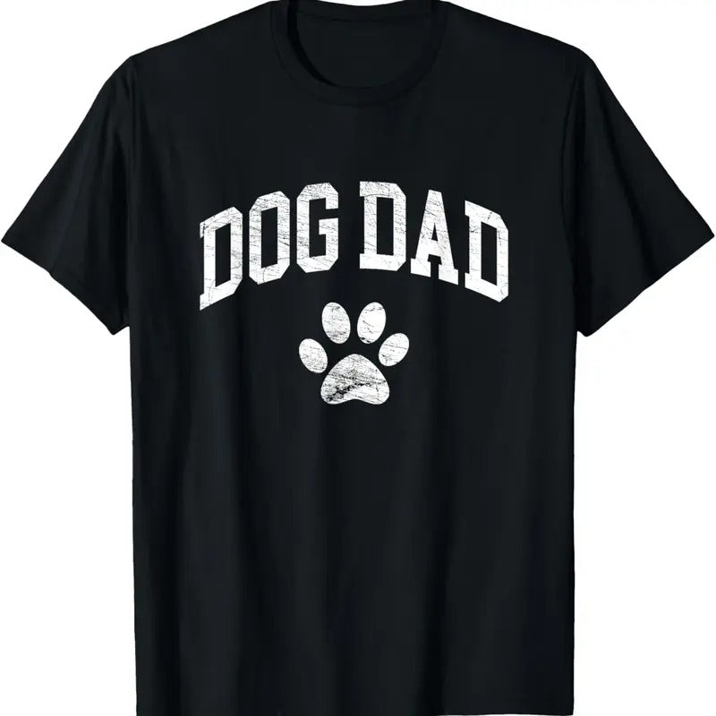 100% Cotton Dog Dad Distressed Funny Dog Paw Classic T-Shirts, Hoodie, Sweatshirt