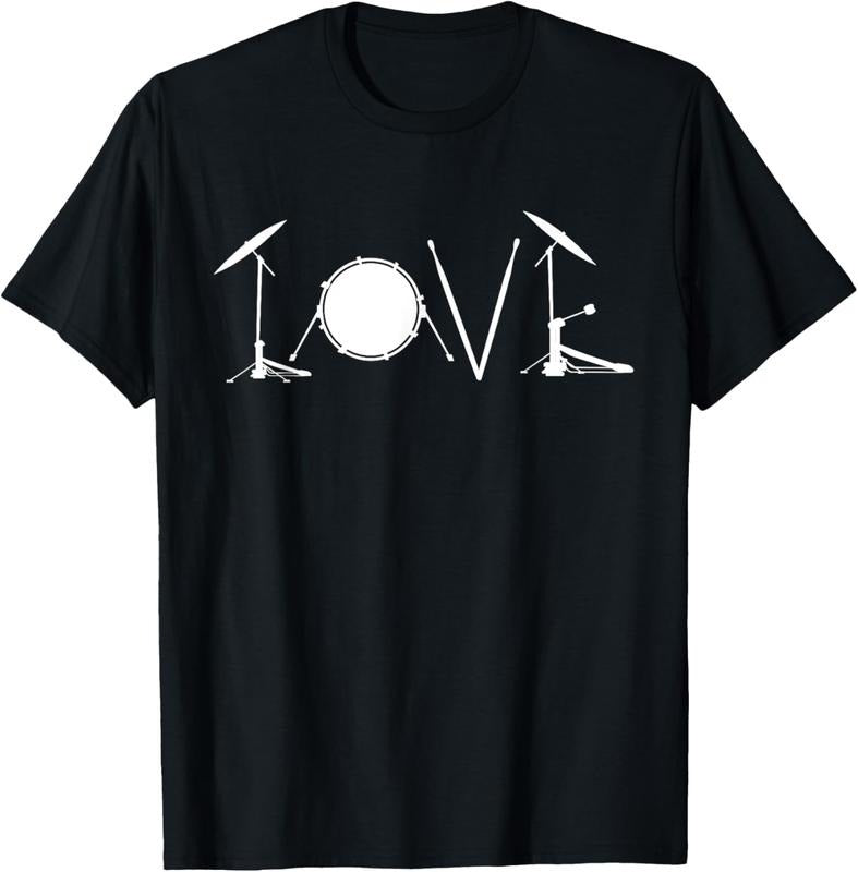 100% Cotton Drummers Drumming Gift Drum Love Drums Drummer T-Shirt Hoodie, Sweatshirt | GrindPrints.com