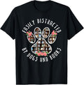 100% Cotton Easily Distracted By Dogs And Books - Animal Book Lover Gift T-Shirt Hoodie, Sweatshirt | GrindPrints.com