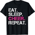 100% Cotton Eat Sleep Cheer Repeat Cheerleading TShirt Cheerleader Gifts T-Shirt Hoodie, Sweatshirt | GrindPrints.com