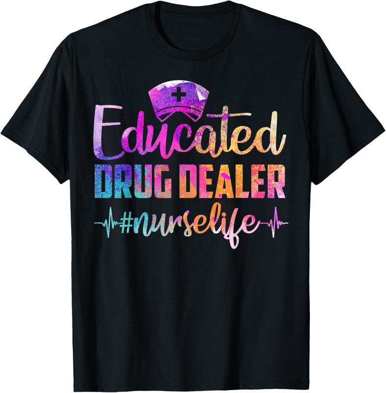 100% Cotton Educated Drug Dealer Nurse Life Funny Nurse Heart Beat T-Shirts, Hoodie, Sweatshirt