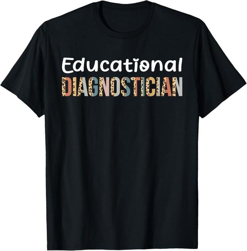 100% Cotton Educational Diagnostician Teacher Leopard Back To School T-Shirt Hoodie, Sweatshirt | GrindPrints.com