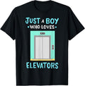 100% Cotton Elevator Just a Boy Who Loves Elevators T-Shirt Hoodie, Sweatshirt | GrindPrints.com