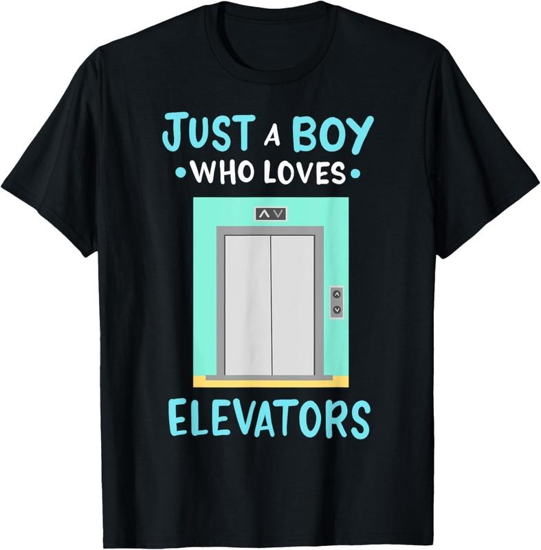 100% Cotton Elevator Just a Boy Who Loves Elevators T-Shirt Hoodie, Sweatshirt | GrindPrints.com