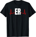 100% Cotton Emergency Medicine Emergency room Nurse ER Heartbeat T-Shirt Hoodie, Sweatshirt | GrindPrints.com