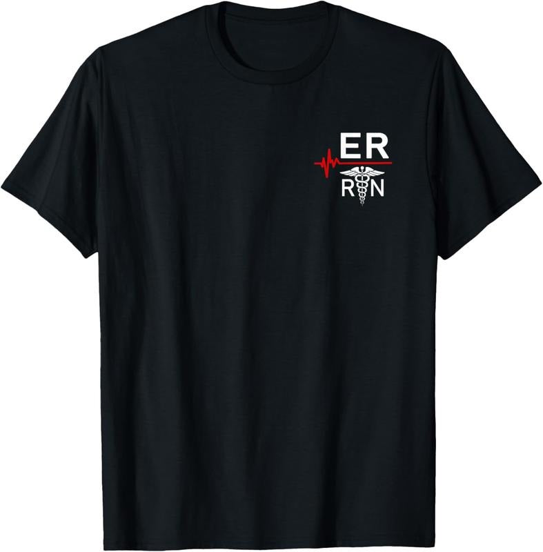 100% Cotton Emergency Room Registered Nurse Gift ER Heartbeat T-Shirt Hoodie, Sweatshirt | GrindPrints.com