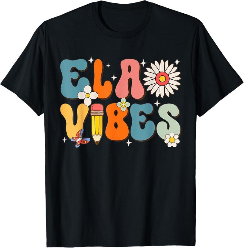 100% Cotton English Teacher - Ela Vibes Teacher  First Day Of School T-Shirt Hoodie, Sweatshirt | GrindPrints.com