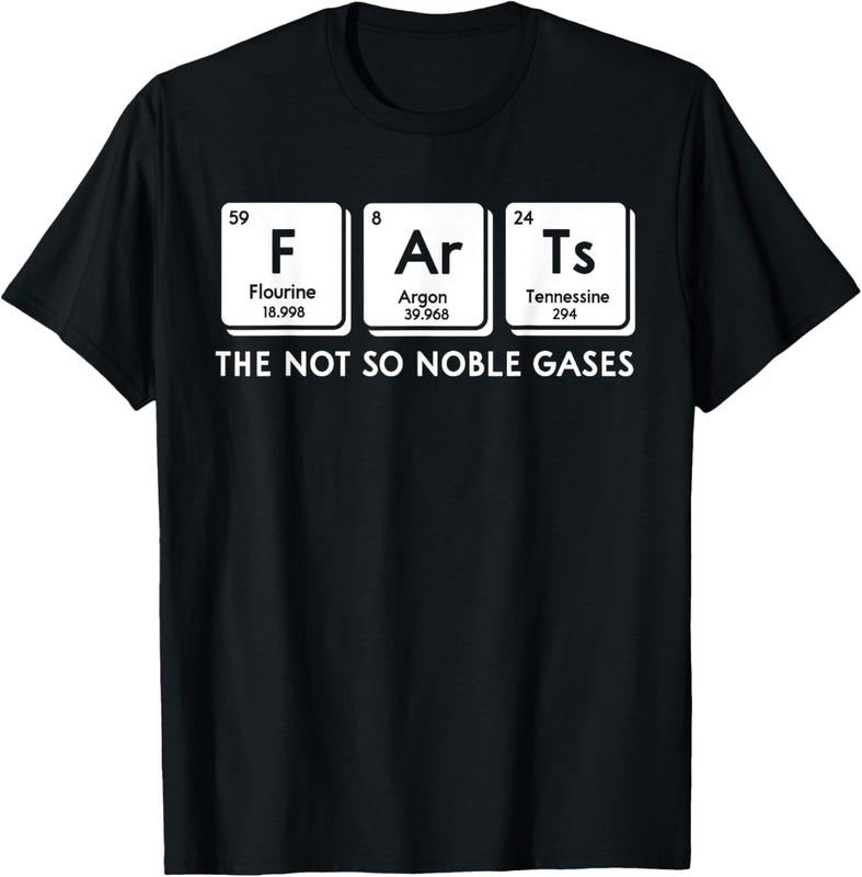 100% Cotton FArTs The Not So Noble Gases Periodic Table Science Nerd T-Shirt Hoodie, Sweatshirt | GrindPrints.com
