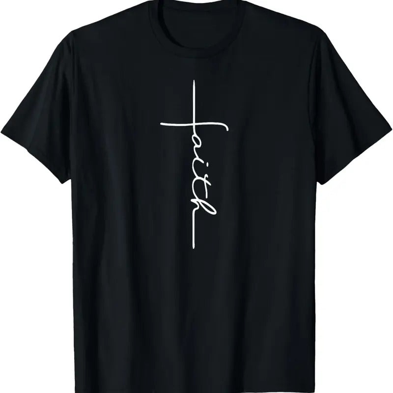 100% Cotton Faith Cross T-Shirt Christian T Shirt for Men Women  T-Shirt Hoodie, Sweatshirt | GrindPrints.com