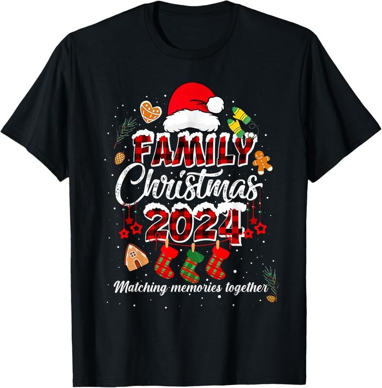 100% Cotton Family 2024 Matching Xmas Squad Santa Group Shirt T-Shirts, Hoodie, Sweatshirt
