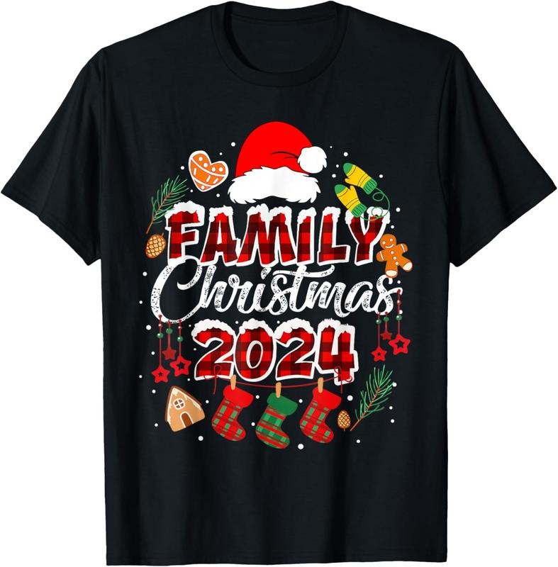100% Cotton Family Christmas 2024 Matching Squad Santa Red Plaid Xmas T-Shirt Hoodie, Sweatshirt | GrindPrints.com