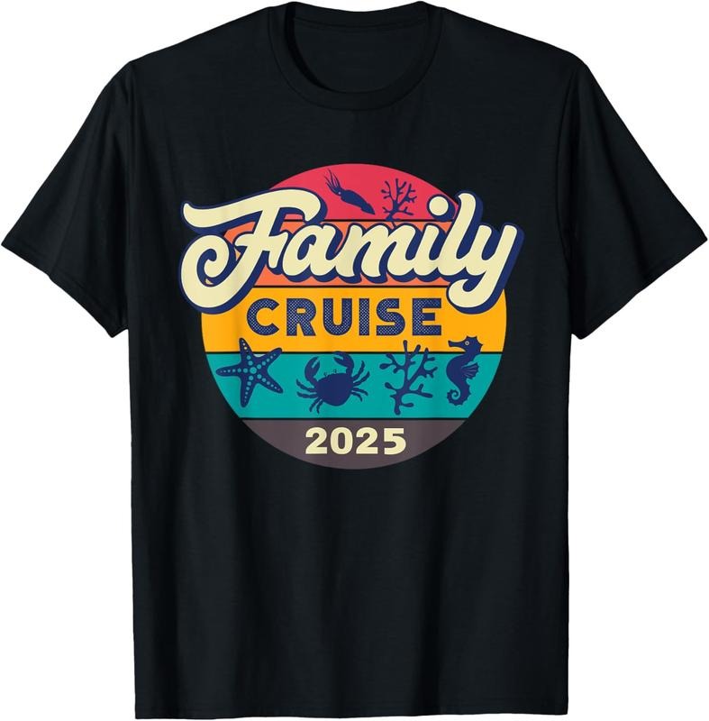 100% Cotton Family Cruise 2025 Summer Vacation Trip Matching Beach Crew T-Shirt Hoodie, Sweatshirt | GrindPrints.com