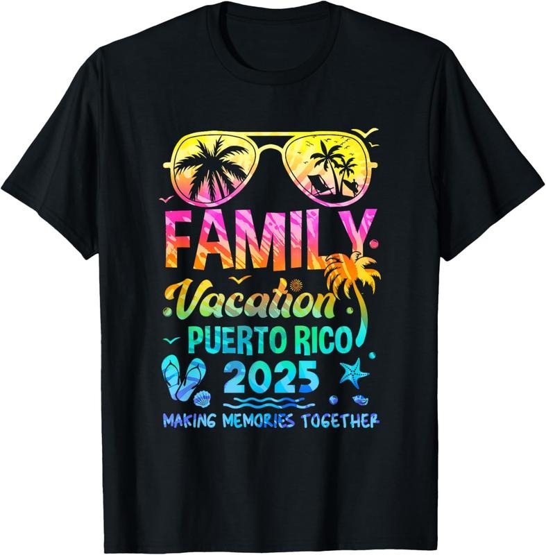 100% Cotton Family Vacation 2025 Puerto Rico Matching Memories Together T-Shirt Hoodie, Sweatshirt | GrindPrints.com