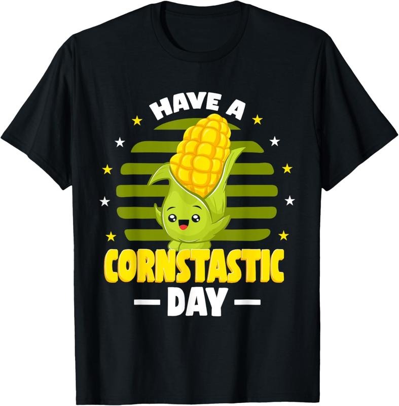 100% Cotton Farming Corn  Corn Cob Have A Corntastic Day T-Shirt Hoodie, Sweatshirt | GrindPrints.com