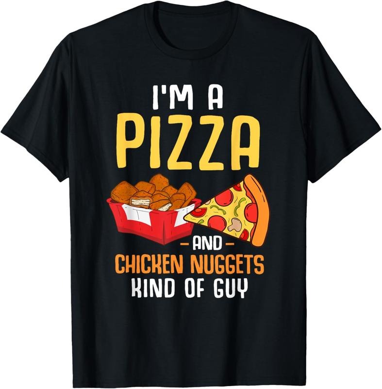 100% Cotton Fast Food Pizza Lover Foodie Men Boys Funny Chicken Nuggets T-Shirt Hoodie, Sweatshirt | GrindPrints.com