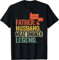 100% Cotton Father Husband Meat Smoker Legend Grilling Dad Meat Smoking T-Shirt Hoodie, Sweatshirt | GrindPrints.com