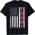 100% Cotton Fight Breast Survivor American Flag Breast Cancer Awareness T-Shirt Hoodie, Sweatshirt | GrindPrints.com