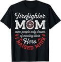 100% Cotton Firefighter Mom Mother's Day Thin Red Line Firefighting T-Shirt Hoodie, Sweatshirt | GrindPrints.com