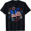 100% Cotton Fireworks 4th of July American Flag Patriotic Sparklers T-Shirt Hoodie, Sweatshirt | GrindPrints.com