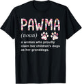 100% Cotton Floral Art Pawma Noun Definition Mama Grandma Dog Lovers T-Shirts, Hoodie, Sweatshirt