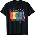 100% Cotton Floral Books Never Underestimate A Public School Teacher T-Shirt Hoodie, Sweatshirt | GrindPrints.com