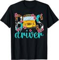 100% Cotton Floral Leopard Bus Driver School Bus Back To School 2023 T-Shirt Hoodie, Sweatshirt | GrindPrints.com