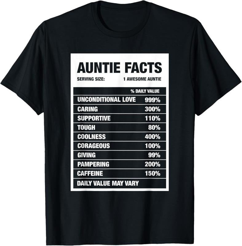 100% Cotton Funny Auntie Nephew Niece Aunt Week Auntie Facts Gift T-Shirt Hoodie, Sweatshirt | GrindPrints.com