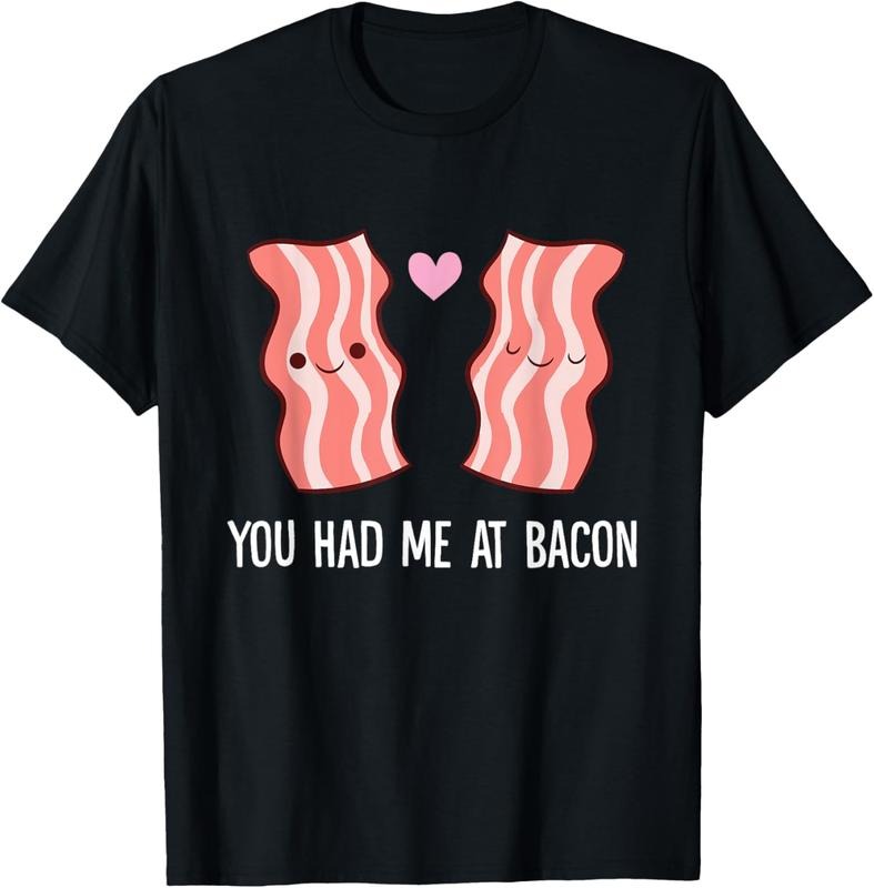 100% Cotton Funny Bacon Lover Breakfast You Had Me At Bacon T-Shirt Hoodie, Sweatshirt | GrindPrints.com