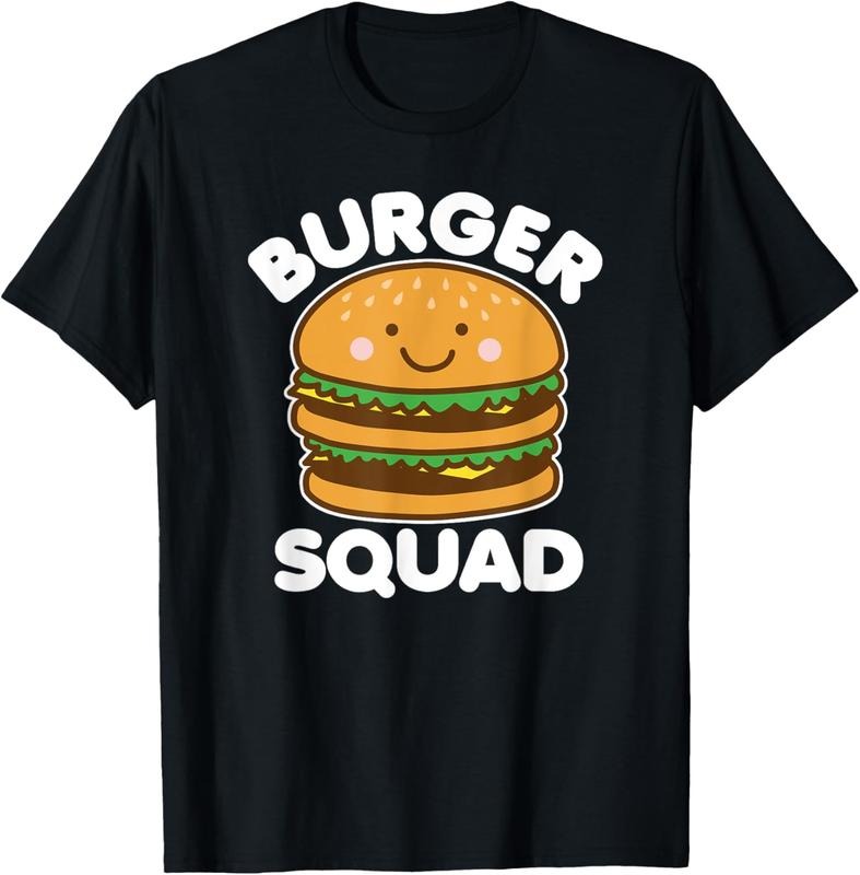 100% Cotton Funny Burger Cute Burger Squad Kawaii Food Hamburger Lover T-Shirt Hoodie, Sweatshirt | GrindPrints.com