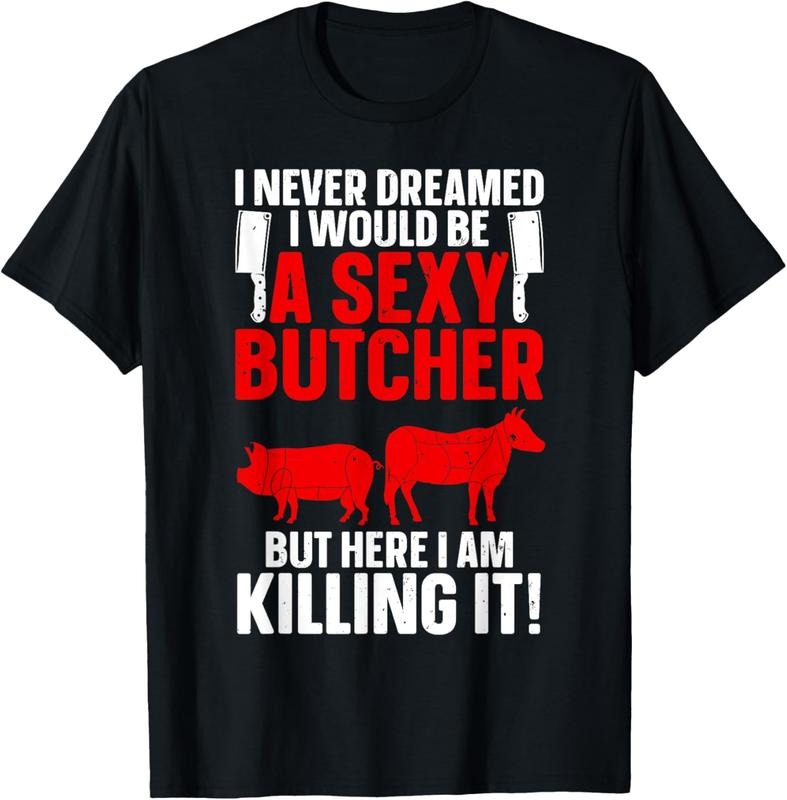 100% Cotton Funny Butcher Design For Men Women Butchery Meat Butcher T-Shirt Hoodie, Sweatshirt | GrindPrints.com