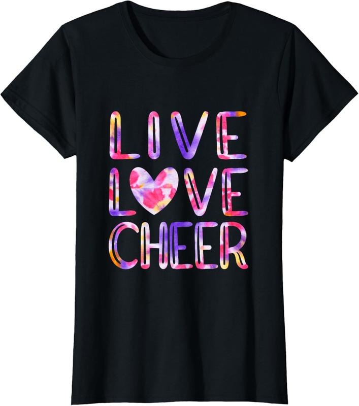 100% Cotton Funny Cheerleading Tie Dye Cheer Girls Love Cheer Mom T-Shirt Hoodie, Sweatshirt | GrindPrints.com