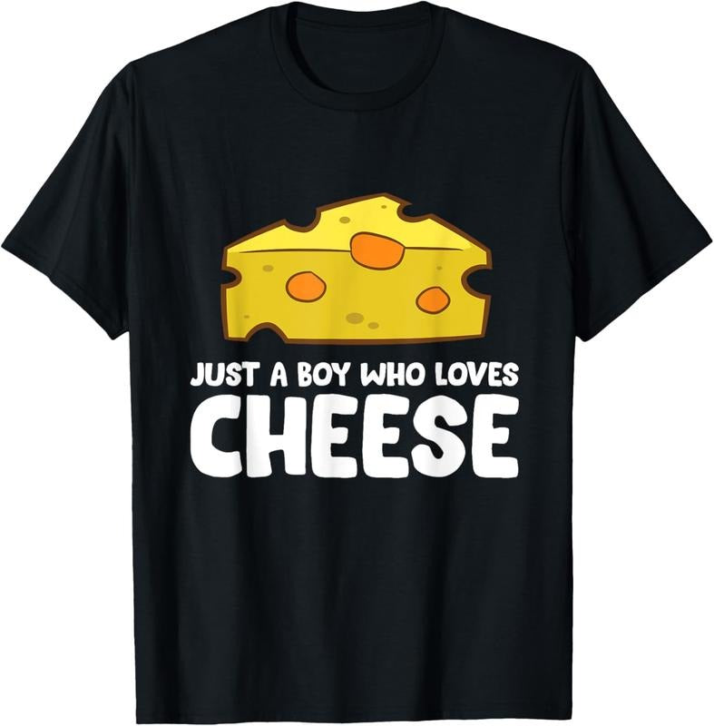 100% Cotton Funny Cheese Just a Boy Who Loves Cheese T-Shirt Hoodie, Sweatshirt | GrindPrints.com