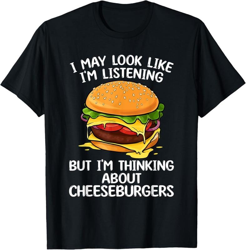 100% Cotton Funny Cheeseburger Design For Men Women  Burger Lovers T-Shirt Hoodie, Sweatshirt | GrindPrints.com