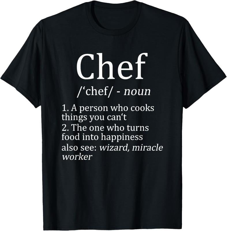 100% Cotton Funny Chef Definition Cooking Kitchen Gift: Mens & Womens T-Shirt Hoodie, Sweatshirt | GrindPrints.com