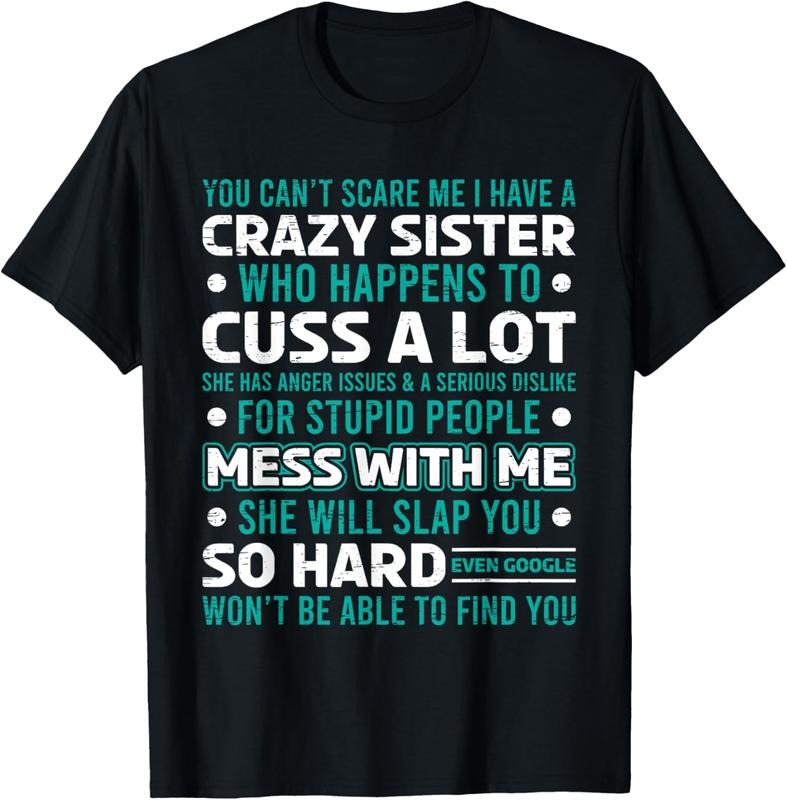100% Cotton Funny Gift for Brother From Awesome Sister Birthday T-Shirt Hoodie, Sweatshirt | GrindPrints.com