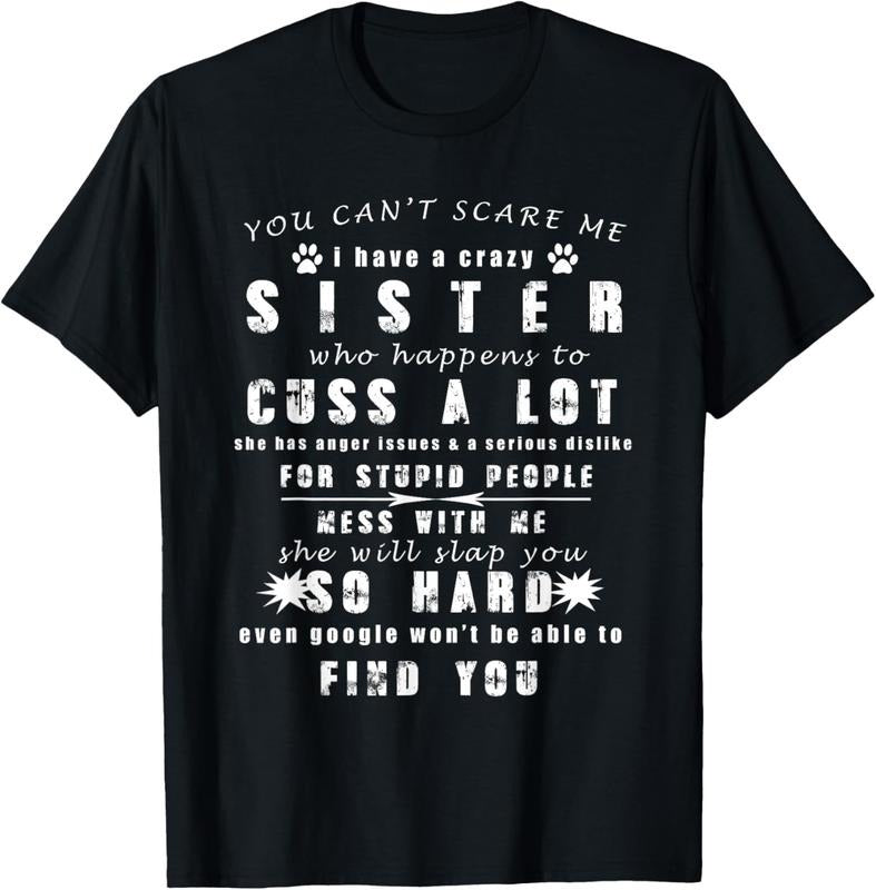 100% Cotton Funny Gift for Brother From Awesome Sister T-Shirt Birthday T-Shirt Hoodie, Sweatshirt | GrindPrints.com