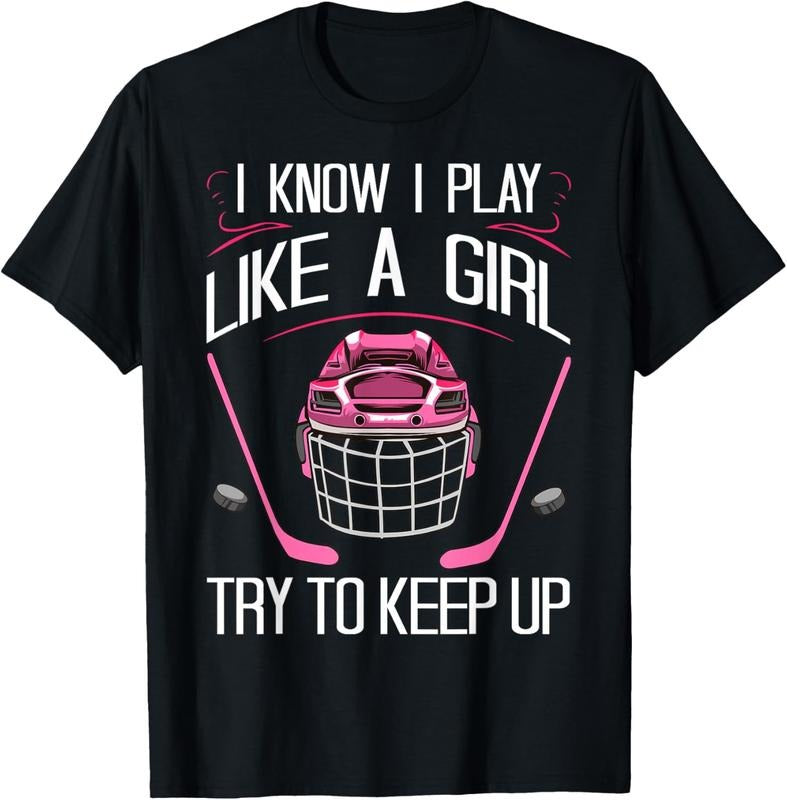 100% Cotton Funny Girls Hockey Designs For Women Field Hockey Novelty T-Shirt Hoodie, Sweatshirt | GrindPrints.com