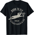 100% Cotton Funny Goalkeeper T-Shirt Gift Soccer Goalie Born to fly T-Shirt Hoodie, Sweatshirt | GrindPrints.com